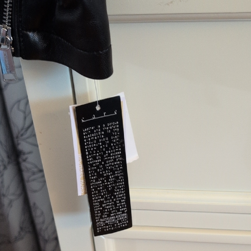 Michael Kors Black Leather Jacket - Picture 10 of 11